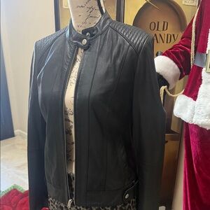 Cole Haan Women's Black Leather Jacket